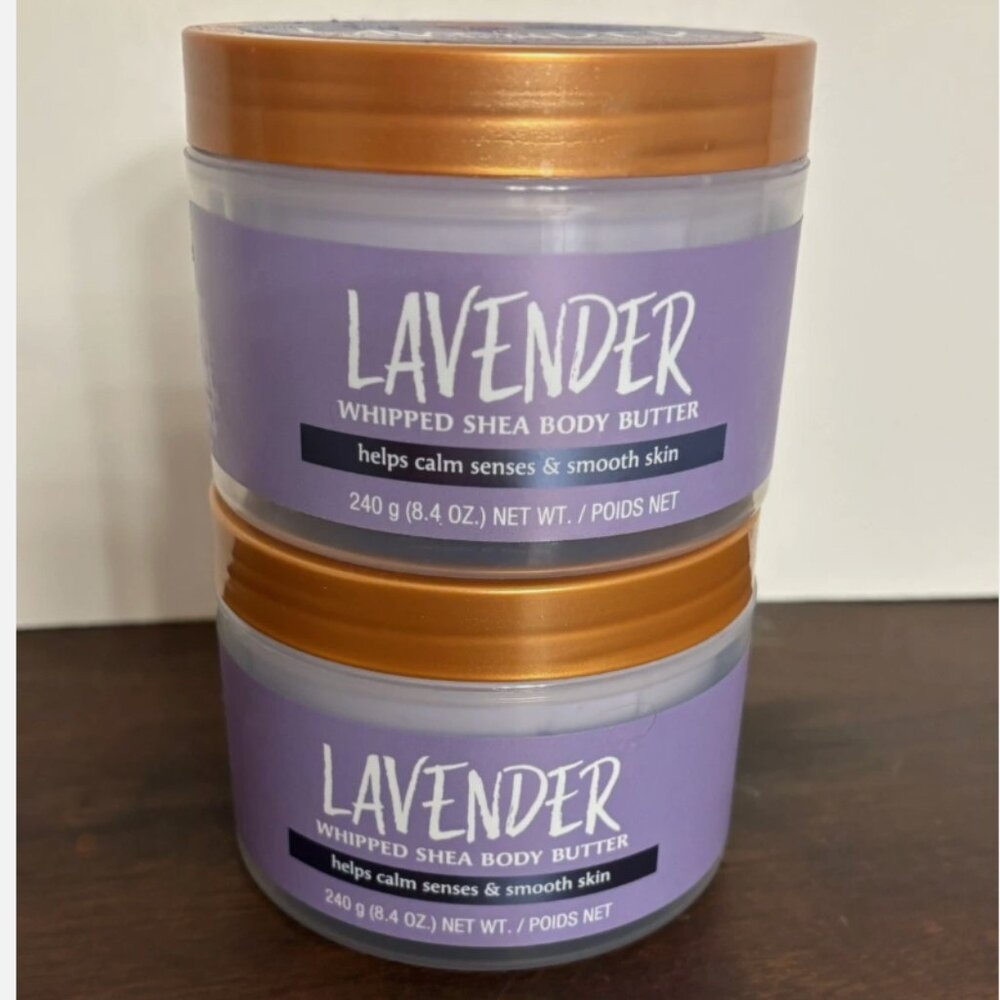 Tree Hut Lavender Whipped Shea Body Butter, 8.4 oz, Discontinued, NEW, Lot of 2